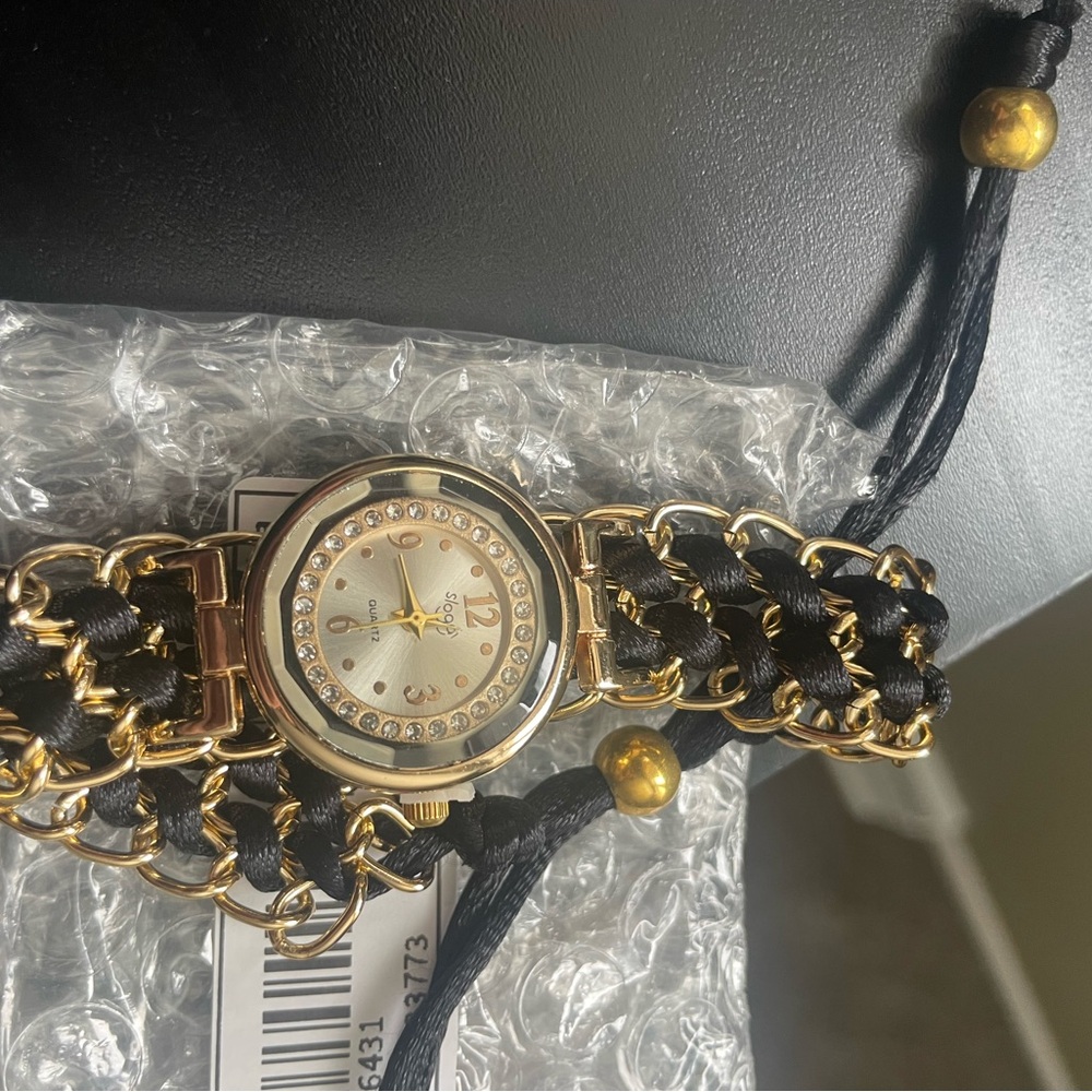 Sloggi Gold and Black Chain Watch